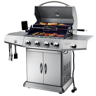 De zwarte Grill van de het Gasbarbecue van het Porseleinemail