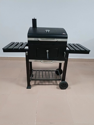 De openluchtgrill van de de Houtskoolbarbecue van 24Inch Beweegbare Vouwbare met Motor