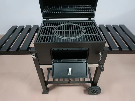 De openluchtgrill van de de Houtskoolbarbecue van 24Inch Beweegbare Vouwbare met Motor