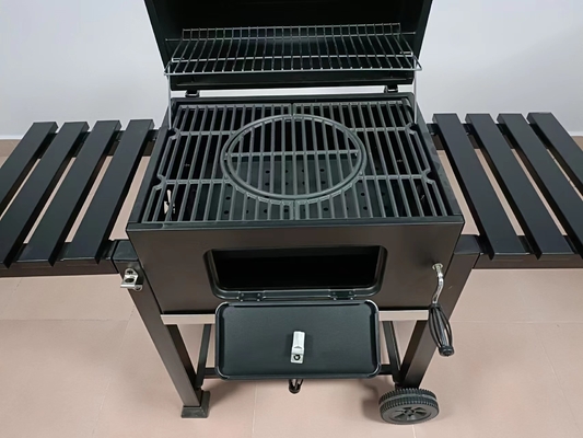 De beweegbare CSA-van het de Grill30kgs Roestvrije staal van de Houtskoolbarbecue Houten Grill