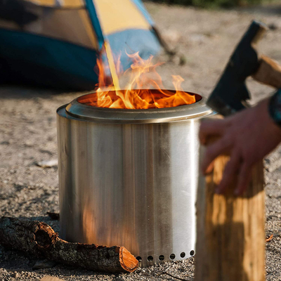 Het kamperen Rookloze 201 SS Draagbare Houten Brand Pit Outdoor