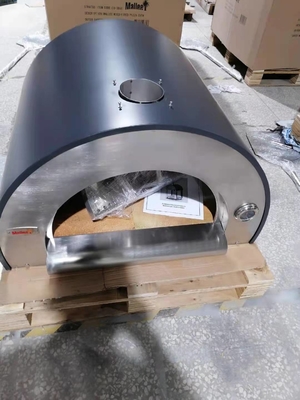 De Pizza Oven Wood Fired 830mm van het schilroestvrije staal Hout In brand gestoken Baksteenoven