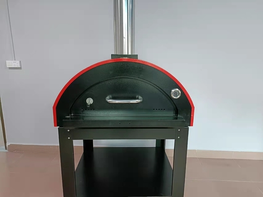 De In brand gestoken Pizza Oven Machine Outdoor van het baksteenroestvrije staal Hout