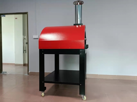 950mm Mobiele Hout In brand gestoken het Roestvrije staal Houten Oven van de Pizzaoven 201S