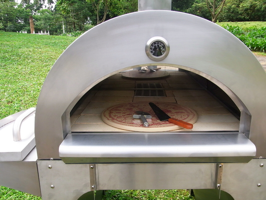 30mm dikke Openluchtoven 430 840mm van de Roestvrij staalhout In brand gestoken Pizza