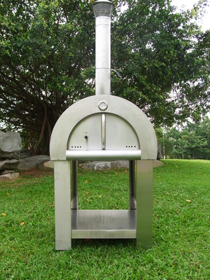 830mm 720mm Roestvrij staal In brand gestoken Pizza Oven With Trolley