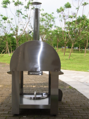 830mm 720mm Roestvrij staal In brand gestoken Pizza Oven With Trolley