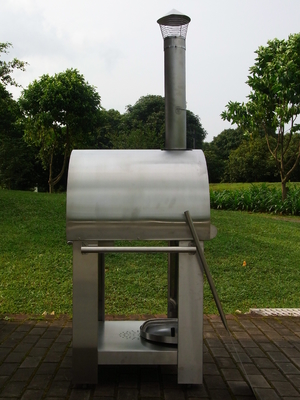 het Staalhout In brand gestoken Oven van 410C CSA, Openlucht Houten Fornuis met Pizzaoven