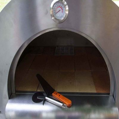 De In brand gestoken Pizza Oven Outdoor With Powder Coated Shell van de roestvrij staalbaksteen Hout