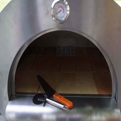 Oven van de roestvrij staal de Hout In brand gestoken Pizza