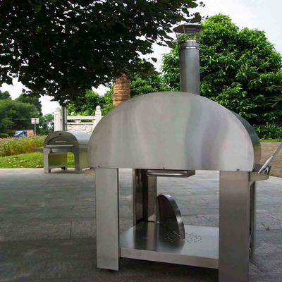 Oven van de roestvrij staal de Hout In brand gestoken Pizza